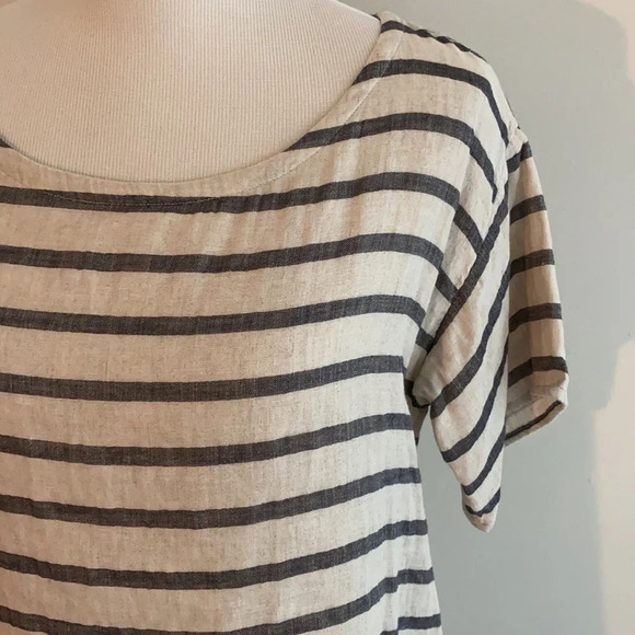 •Eileen Fisher•Linen/cotton Boatneck Top, Like New - Picture 3 of 6
